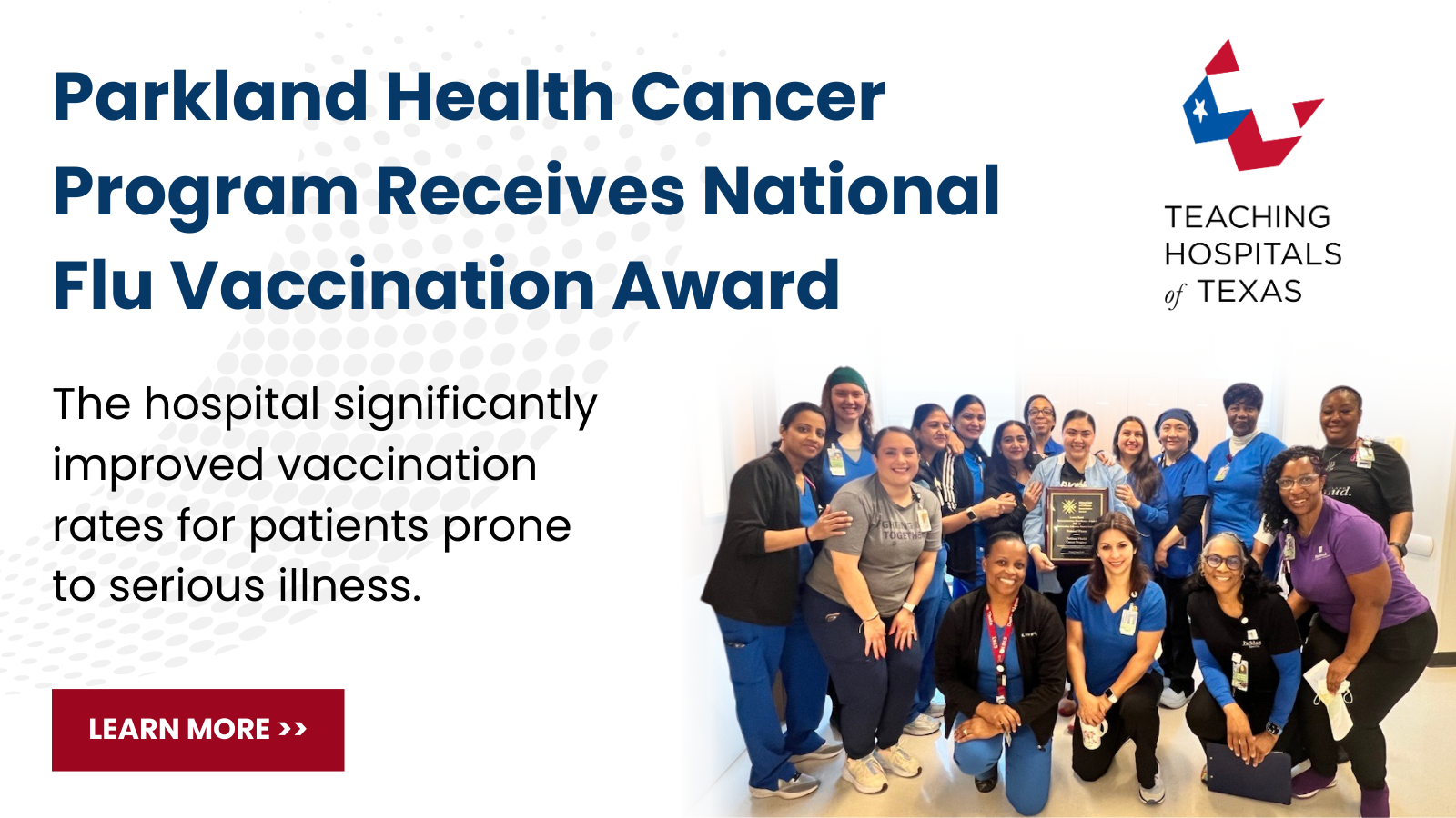 Parkland Health Cancer Program receives national flu vaccination award